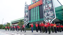 Foto: Latihan Paskibra  SMA dan SMK Kartika V-1 Balikpapan (Dok. Pendam VI/Mlw)
