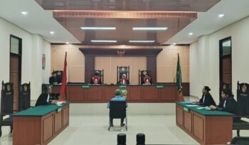 Foto: Masa sidang vonis, kasus pembelaan diri seorang petambak di Babulu Laut, Penajam Paser Utara (PPU) (Dok: Istimewa)
