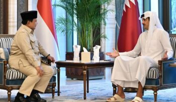Foto: Presiden Republik Indonesia, Prabowo Subianto, melakukan pertemuan resmi dengan Emir Qatar, Yang Mulia Syekh Tamim bin Hamad Al-Thani (Dok. Instagram/@sekretariat.kabinet)
