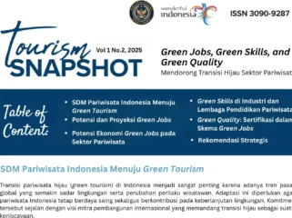 Foto: Kementerian Pariwisata mempublikasikan kajian “Tourism Snapshot Vol. 1 No. 2 Tahun 2025” tentang penguatan implementasi pariwisata hijau di Indonesia. (Dok. Kemenpar RI)