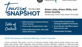 Foto: Kementerian Pariwisata mempublikasikan kajian “Tourism Snapshot Vol. 1 No. 2 Tahun 2025” tentang penguatan implementasi pariwisata hijau di Indonesia. (Dok. Kemenpar RI)