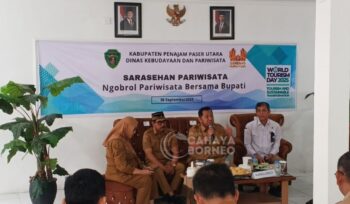 Foto: Suasana dialog antara Bupati PPU Mudyat Noor dan para pelaku pariwisata dalam kegiatan Sarasehan 