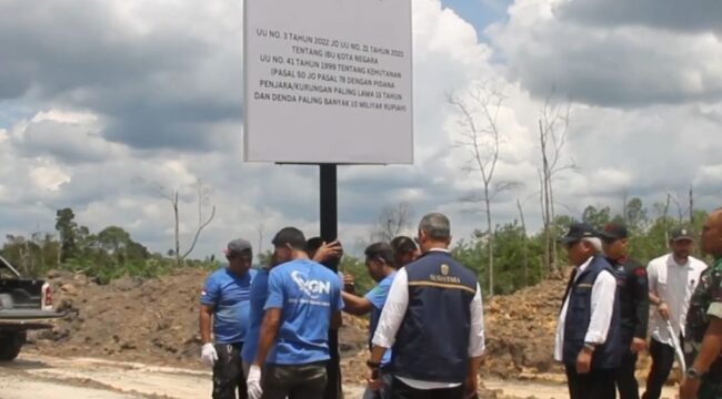 Foto: Tangkapan layar Satgas Pemberantasan Tambang Ilegal mengamankan area tambang batu bara dan pasir tanpa izin di wilayah IKN, Kalimantan Timur, yang berbatasan dengan kawasan lindung Taman Hutan Raya Bukit Soeharto. (Dok. ANTARA)
