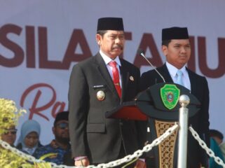 Wakil Bupati PPU Abdul Waris Muin memimpin upacara Hari Kesaktian Pancasila di Kantor Bupati PPU, Rabu (1/10/2025). (Dok: Humas PPU)