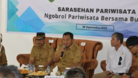 Foto: Suasana dialog terbuka antara Bupati PPU, Mudyat Noor, dengan para pelaku pariwisata dan Pokdarwis dalam rangka pengembangan destinasi wisata di Kabupaten Penajam Paser Utara. (Dok. Humas PPU)