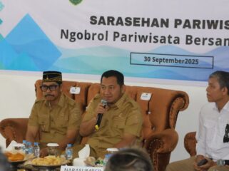 Foto: Suasana dialog terbuka antara Bupati PPU, Mudyat Noor, dengan para pelaku pariwisata dan Pokdarwis dalam rangka pengembangan destinasi wisata di Kabupaten Penajam Paser Utara. (Dok. Humas PPU)