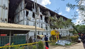 Foto: Kondisi Hunian Pekerja Konstruksi (HPK) Tower Nusa Indah atau Tower 14, Site 1A setelah kebakaran (Dok. Humas OIKN)