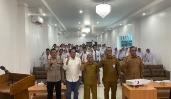 Foto: Suasana kegiatan Sosialisasi Pembentukan Paskibraka Kalimantan Timur Tahun 2025 yang diikuti 100 pelajar tingkat SLTA se-Kabupaten Penajam Paser Utara. (Dok. Polres PPU)
