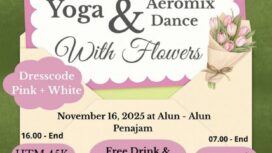 Foto: Poster Yoga & Aeromix Dance with Flowers (Dok. Istimewa)