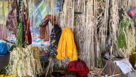 Foto: Ritual Nondoi yang dilaksanakan di Rumah Adat Rekan Tatau, Kelurahan Nipah-Nipah, Kecamatan Penajam, Kabupaten Penajam Paser Utara. (Dok: CahayaBorneo/AJI)