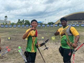 Foto: Cabor Panahan dalam Popda XVII tahun 2025, yang digelar di belakang Polres PPU (Dok: CahayaBorneo/AJI)