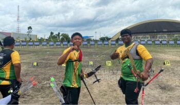 Foto: Cabor Panahan dalam Popda XVII tahun 2025, yang digelar di belakang Polres PPU (Dok: CahayaBorneo/AJI)