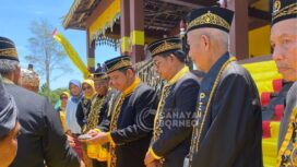 Foto: Penyelenggaraan Festival Belian Adat Paser Nondoi di Rumah Adat Rekan Tatau. (Dok: CahayaBorneo/AJI)
