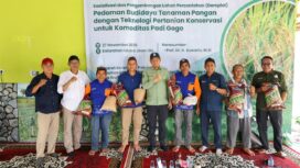 Foto: Sosialisasi Pengembangan Lahan Percontohan (Demplot) Budidaya Padi Gogo kepada para petani di Kecamatan Muara Jawa, Kabupaten Kutai Kartanegara yang dilaksanakan pada Kamis (27/11/2025). (Dok. Humas OIKN)
