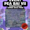 Foto: Poster Event Pea Bai VII, salah satunya Lomba Baca Puisi “Nusantara Ku di PPU” (Dok. Istimewa)