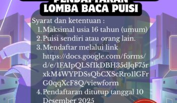 Foto: Poster Event Pea Bai VII, salah satunya Lomba Baca Puisi “Nusantara Ku di PPU” (Dok. Istimewa)